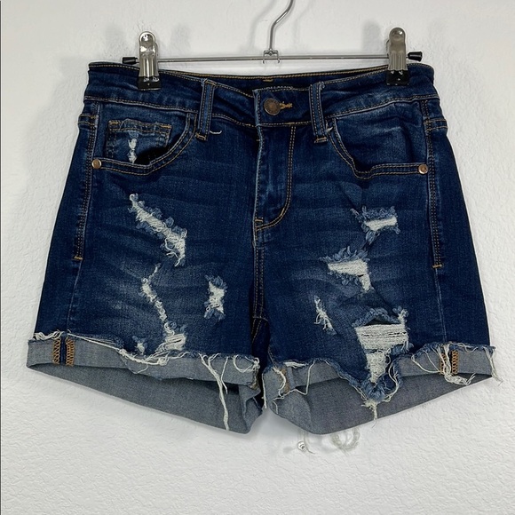 Judy‎ Blue Women’s Distressed Denim Shorts size Small - Picture 1 of 9